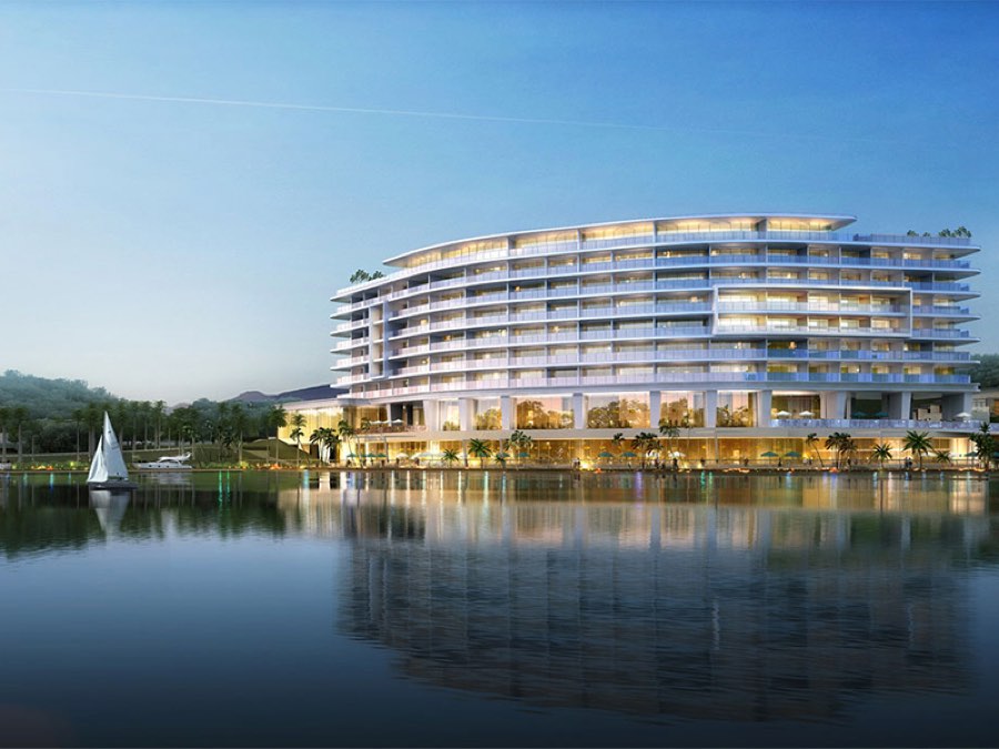 昆明玉龙湾湖景酒店临湖外观